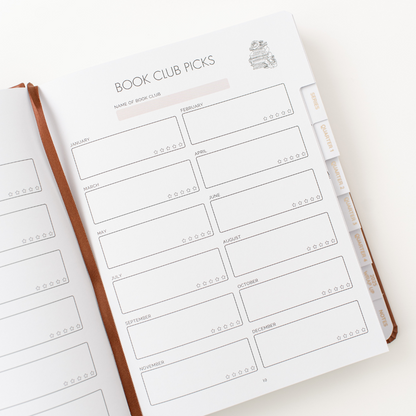 Liv Paper Co Reading Journal  Book Club Tracker