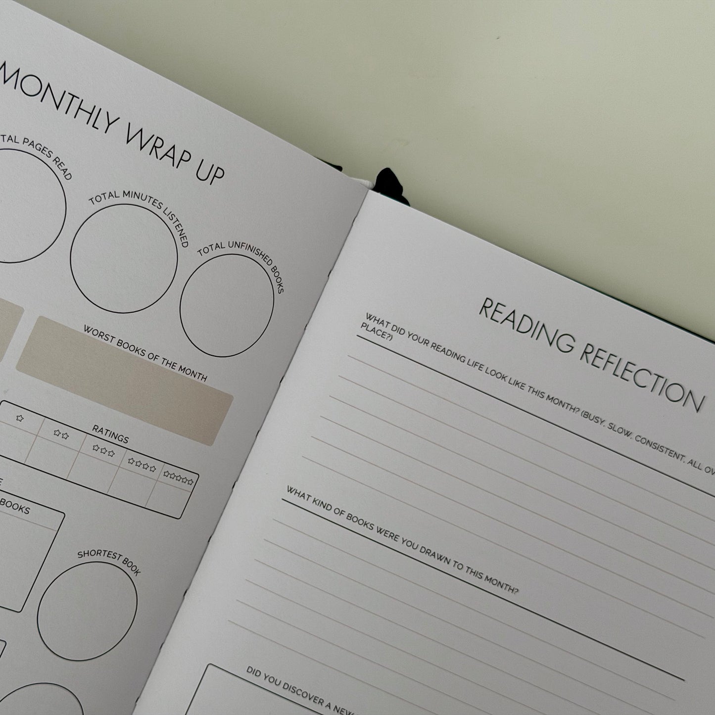 Undated Reading Journal • Reflection Edition