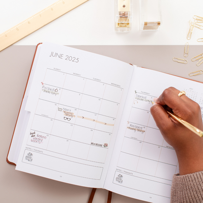 Liv Paper Co Reading Journal  Lifestyle monthly page