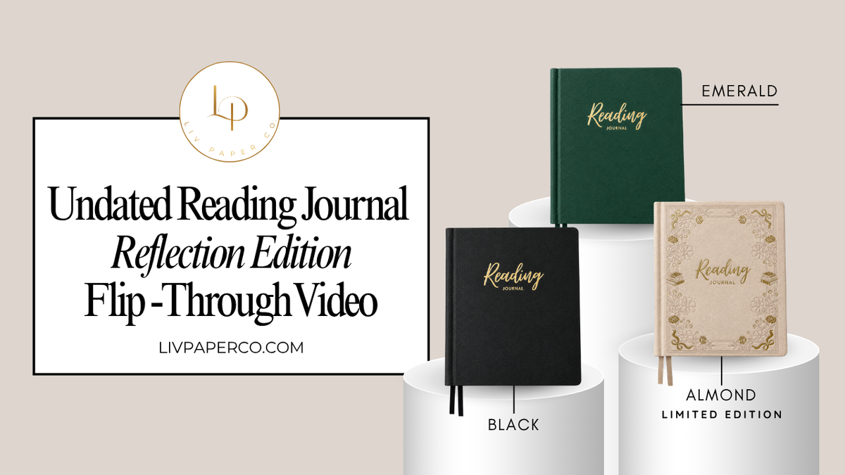 Load video: Flip Through Undated Reading Journal