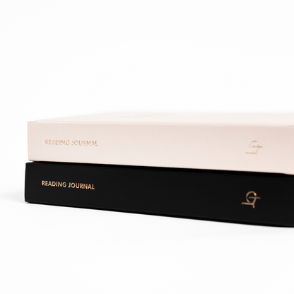 Two 'Reading Journal' books stacked on a white background
